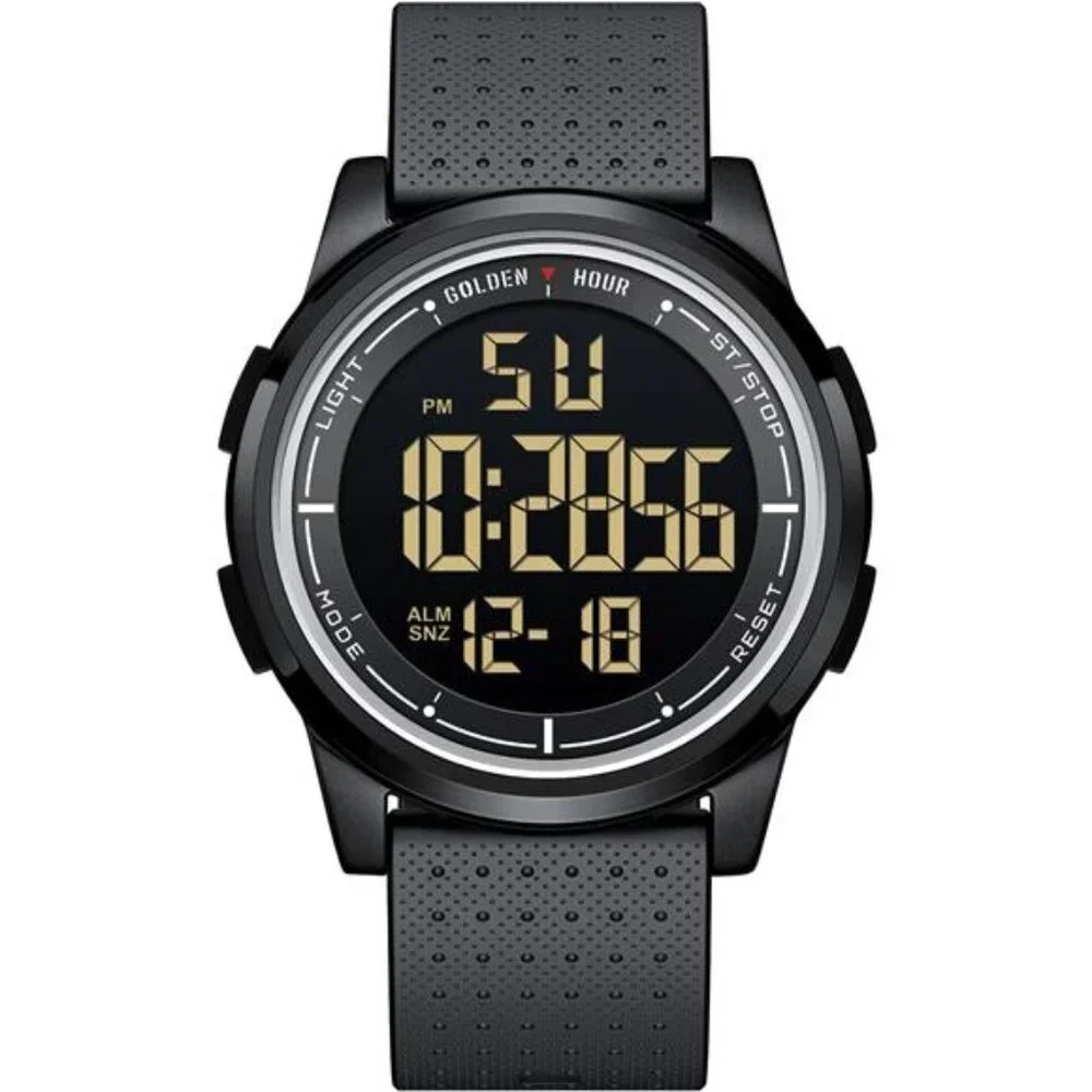 Ultra Thin Minimalist Sports Waterproof Digital Watches Men Rubber Strap